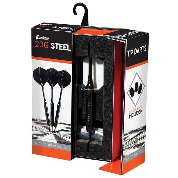 Franklin 54246 20G Steel Tip Darts, Black