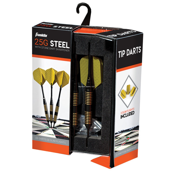 Franklin 54247 25G Steel Tip Darts, Black