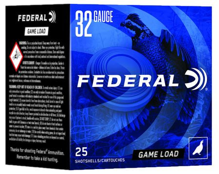 Federal N1328 Game-Shok Heavy Field 32 Gauge 2.50" 1/2 oz 8 Shot 25 Bx/10 Cs