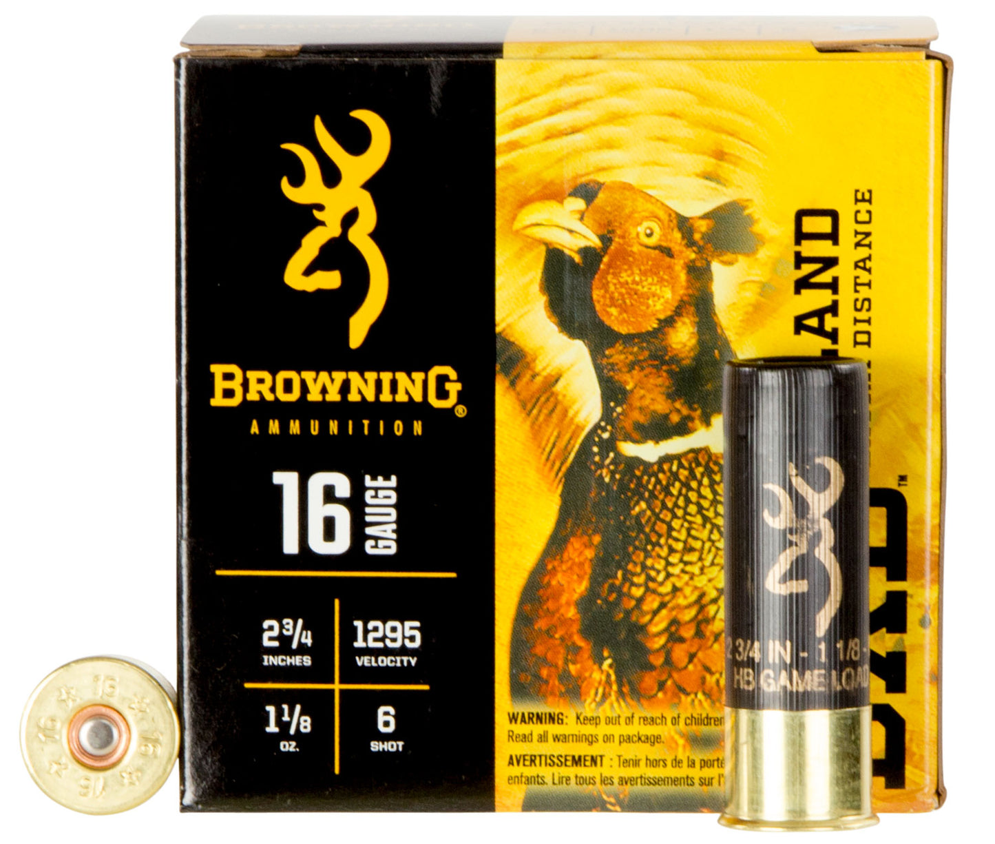 Browning Ammo B193511626 BXD Upland 16 Gauge 2.75" 1 1/8 oz 1295 fps 6 Shot 25 Bx/10 Cs