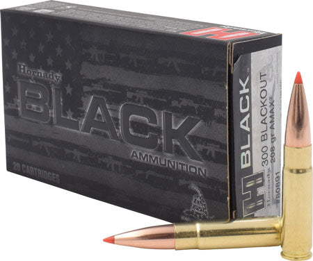 Hornady 80891 Black Target 300 Blackout 208 gr Hornady A-Max (AMX) 20 Per Box/ 10 Cs