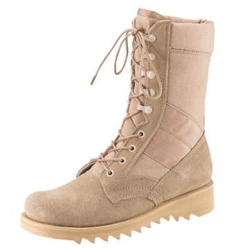 G.I. Type Ripple Sole Desert Tan Jungle Boots - 10 Inch