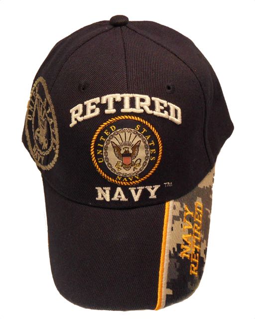 Retired Navy Emblem Shadow Cap - Navy Blue
