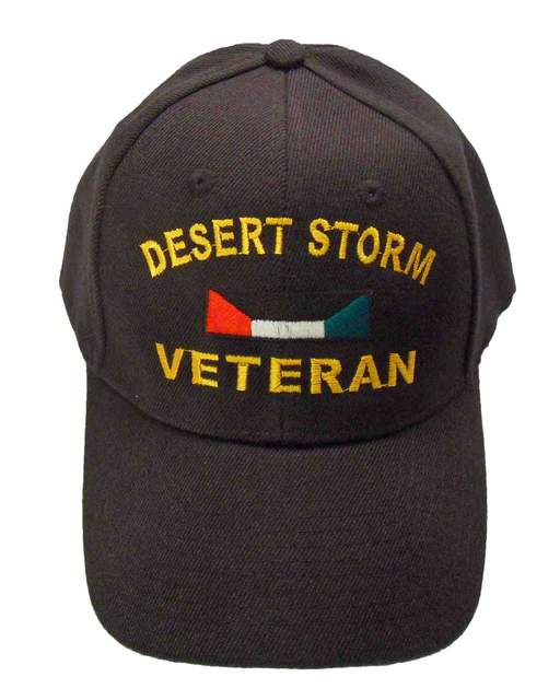 Desert Storm Veteran Ribbon Cap - Black