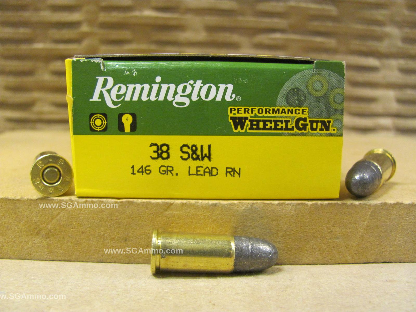 38 S&W 146 grain Lead Round Nose Remington - 500 Round Case