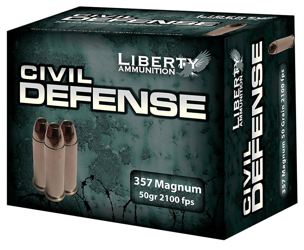 Liberty Ammunition LACD357030 Civil Defense Protection 357 Mag 50 gr Lead-Free Fragmenting Hollow Point - 20