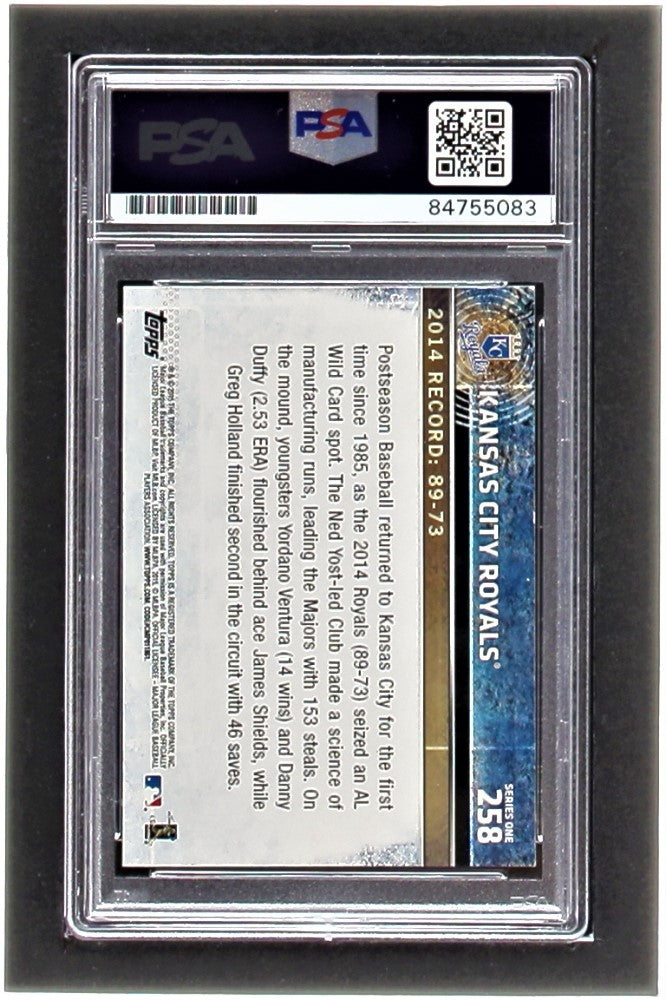 Ned Yost Kansas City Royals Signed 2015 Topps #258 (PSA)