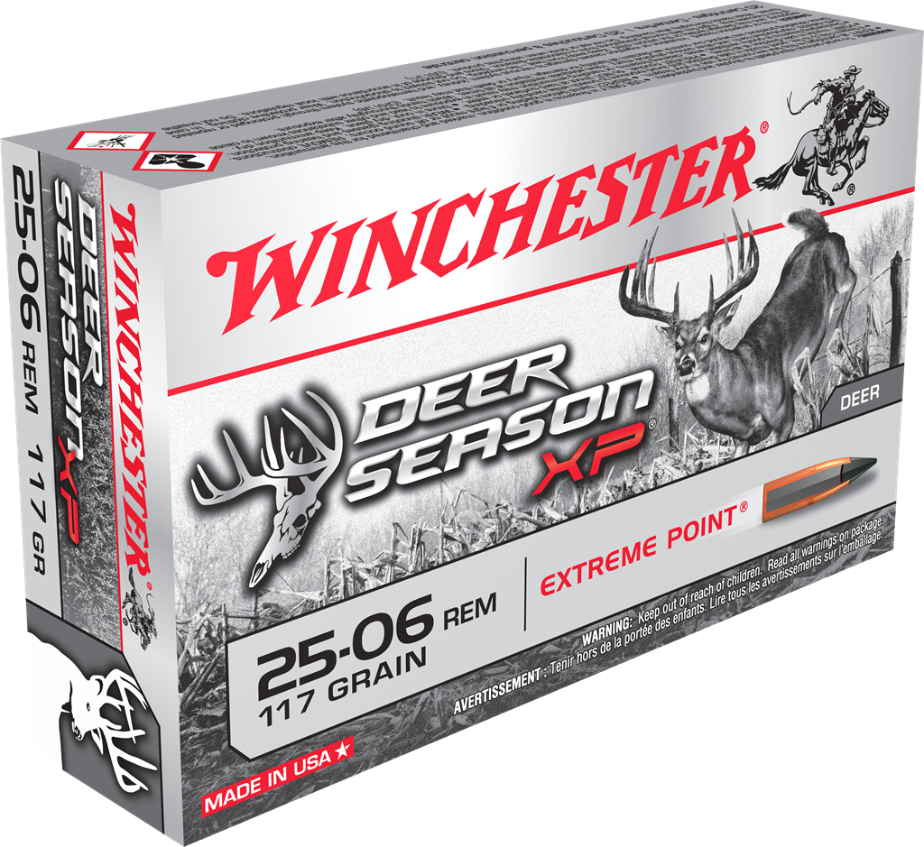 Winchester Ammo X2506DS Deer Season XP 25-06 Rem 117 gr Extreme Point 20 Per Box