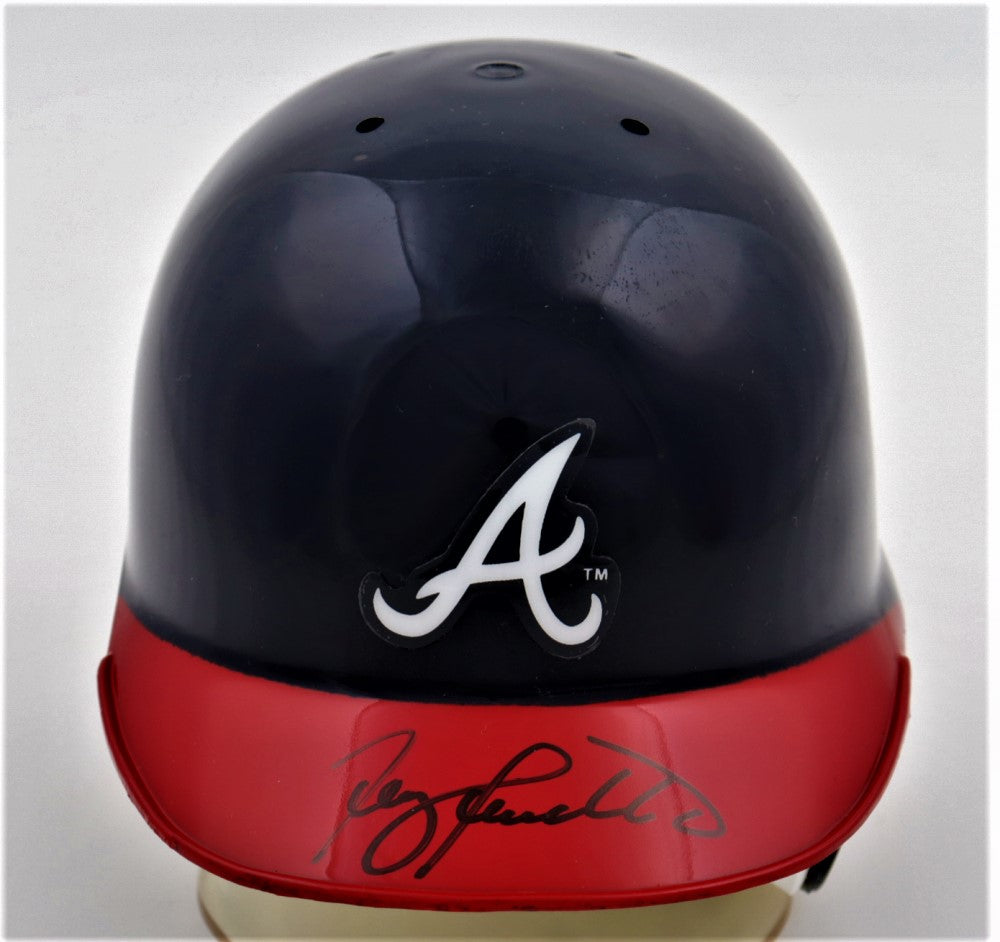 Terry Pendleton Signed Braves Mini Batting Helmet (JSA)