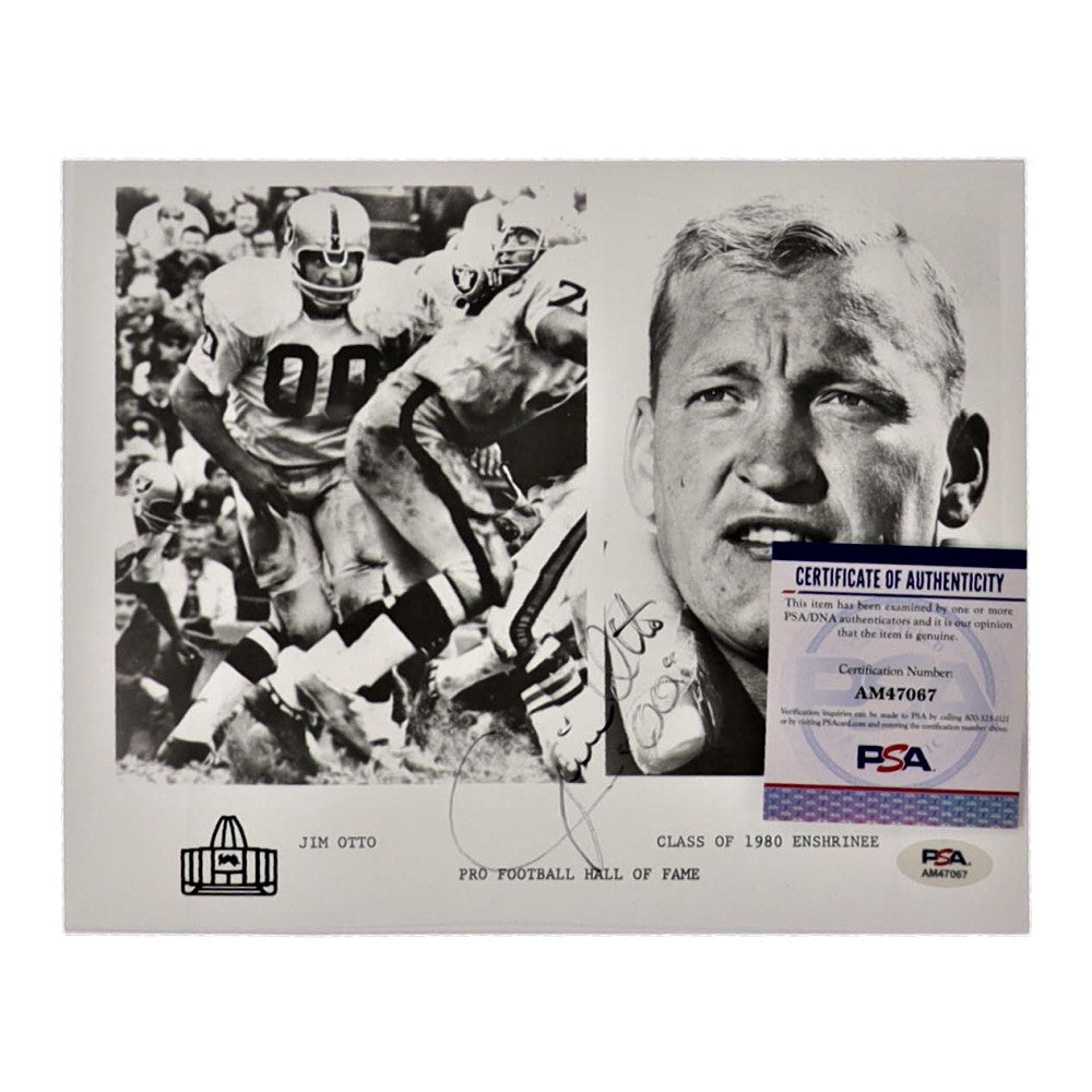 Jim Otto Signed Raiders 8x10 Photo (PSA)