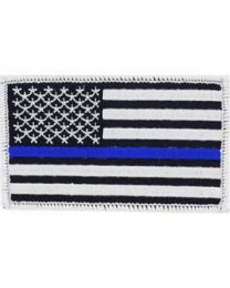POLICE, BLUE LINE, FLAG (3-3/8"x2")