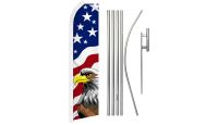 USA Eagle Super Flag & Pole Kit