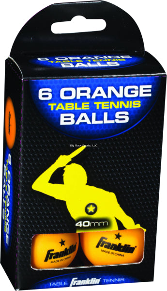 Franklin 57105 40mm 1-Star Table Tennis Balls Orange