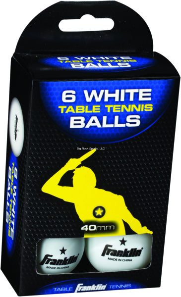 Franklin 57113 40mm 1-Star Table Tennis Balls White