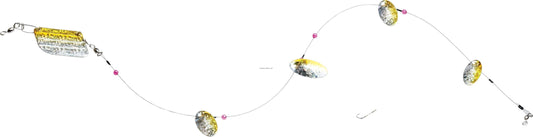 Panther Martin 28MDR-SGH High Lake Troll, #28, 2.2 oz, Mark Drag Rudder Silver & Gold Holographic