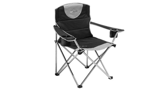 Alpine Mountain Gear AMG-BDC/BLK Big Dude Chair, Black, 350lb Weight Limit, W/Carry Bag