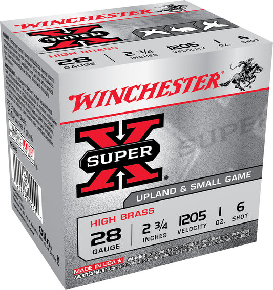 Winchester Ammo X28H6 Super X Heavy Game Load High Brass 28 Gauge 2.75" 1 oz 1205 fps 6 Shot 25 Bx/10 Cs