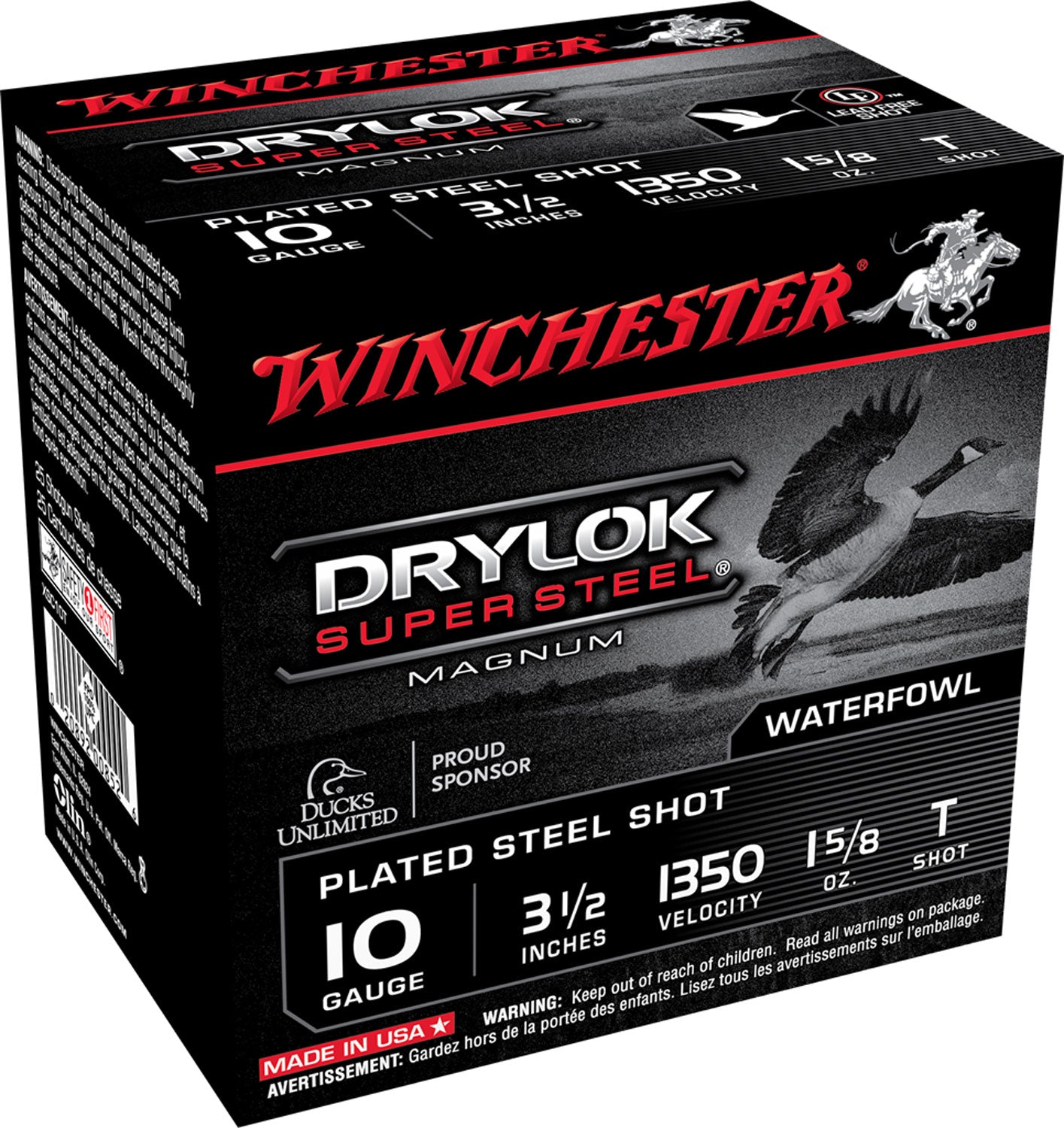 Winchester Ammo XSC10T DryLock Super Magnum 10 3.50" 1 5/8 oz T Shot 25 Per Box/ 10 Cs