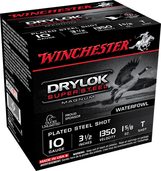 Winchester Ammo XSC10T DryLock Super Magnum 10 3.50" 1 5/8 oz T Shot 25 Per Box/ 10 Cs