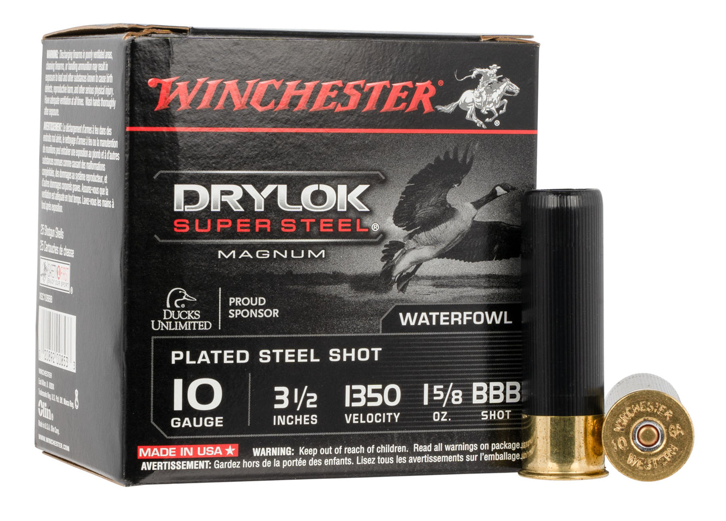 Winchester Ammo XSC10BBB DryLock Super Magnum 10 3.50" 1 5/8 oz BBB Shot 25 Per Box/ 10 Cs