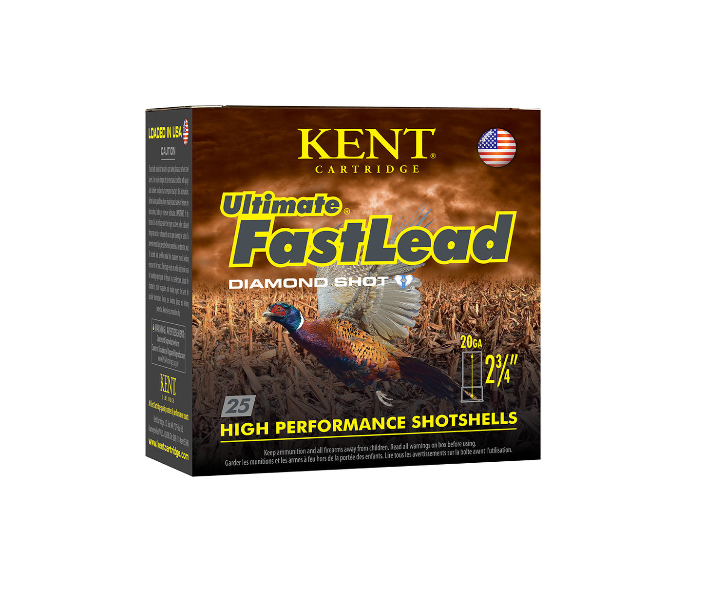 Kent Cartridge K202UFL286 Ultimate Fast Lead 20 Gauge 2.75" 1 oz 6 Shot 25 Per Box/ 10 Cs