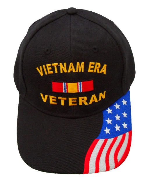 Vietnam Era Veteran Ribbon w/ Flag Bill Cap