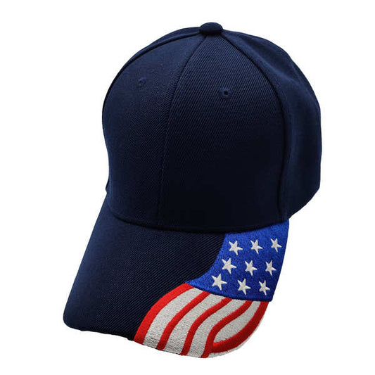 US Flag Bill Cap - Navy Blue