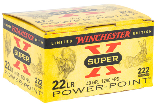 Winchester Ammo X22LRPPB Super X 22 LR 40 gr Plated Hollow Point 222 Bx/ 10 Cs