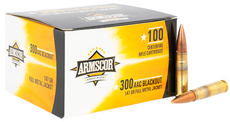 Armscor 50446 Precision Value Pack 300 Blackout 147 gr Full Metal Jacket (FMJ) 100 Per Box/12 Cs