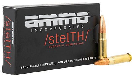 Ammo Inc 300B220TMCSTLA20 stelTH Personal Defense 300 Blackout 220 gr Total Metal Jacket (TMJ) 20 Per Box/ 10 Cs