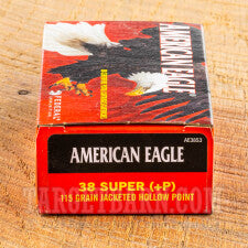 38 Super +P 115 Grain Jacketed Hollow Point Federal American Eagle - 50