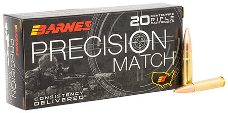 Barnes Bullets 32134 Precision Match Centerfire Rifle 300 Blackout 220 gr Jacketed Hollow Point (JHP) 20 Per Box/ 10 Cs