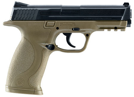 Umarex S&W Air Guns 2255051 S&W M&P CO2 177 BB 19+1 4.25" FDE Polymer Grips