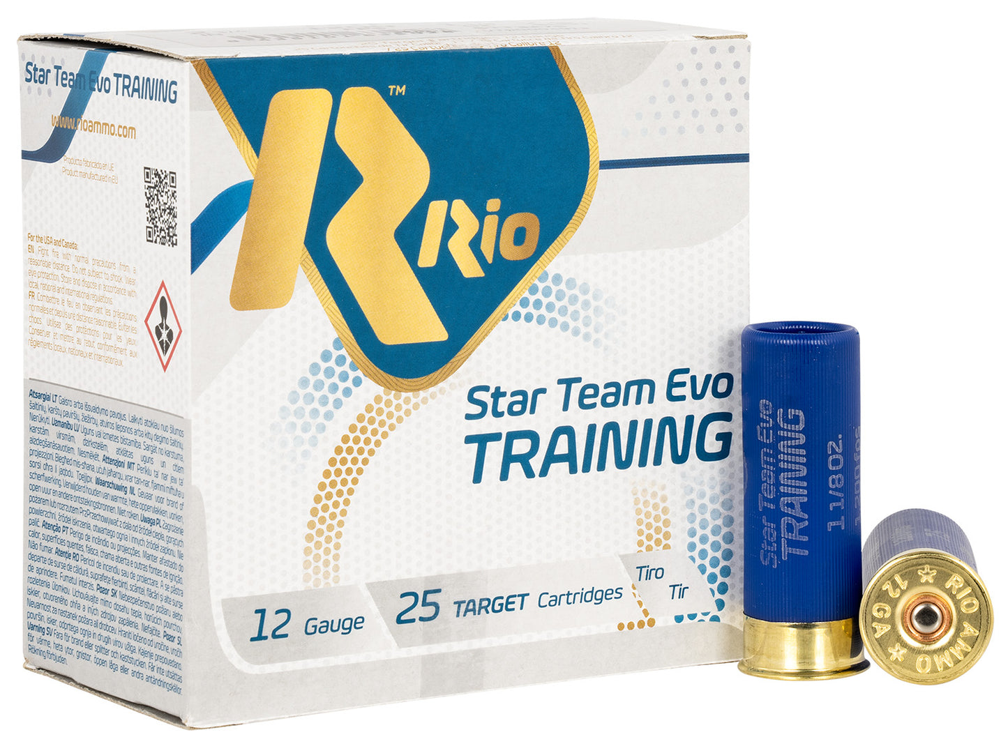 Rio Ammunition STT3275 Star Team EVO Training 12 Gauge 2.75" 1 1/8 oz 7.5 Shot 25 Per Box/ 10 Cs