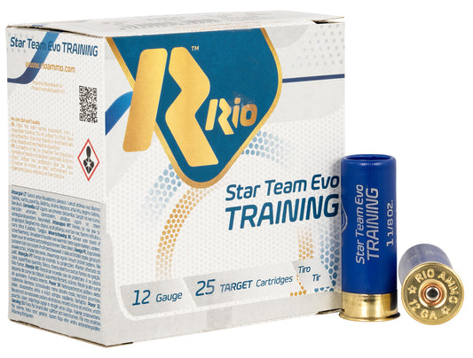 Rio Ammunition STT328 Star Team EVO Training 12 Gauge 2.75" 1 1/8 oz 8 Shot 25 Per Box/ 10 Cs