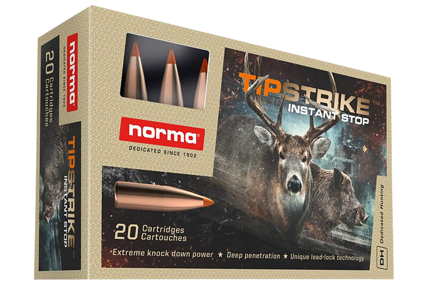 Norma Ammunition 20174352 Dedicated Hunting Tipstrike 308 Win 170 gr Polymer Tip 20 Per Box/ 10 Cs