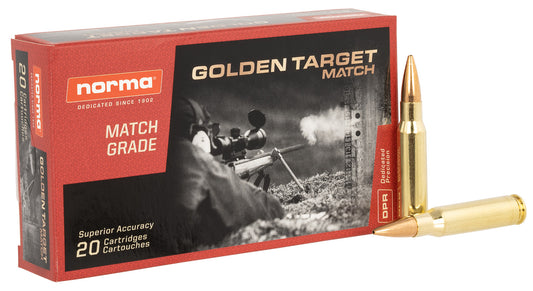 Norma Ammunition 10177432 Dedicated Precision Golden Target Match 308 Win 168 gr BTHP 20 Per Box/ 10 Cs