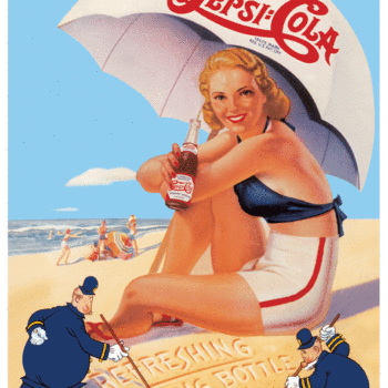 Pepsi® Beach Lady Sign