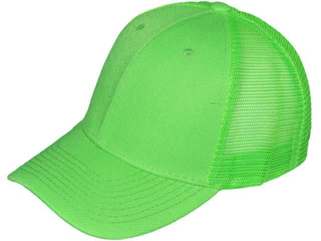 Polyester Snapback Trucker Hat - Neon Green