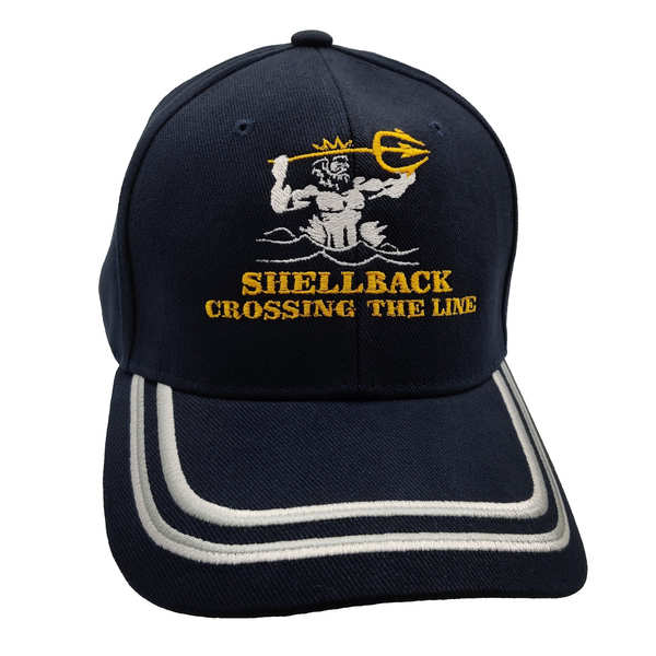 Shellback Crossing The Line w/ WG Stripes Cap - Navy Blue