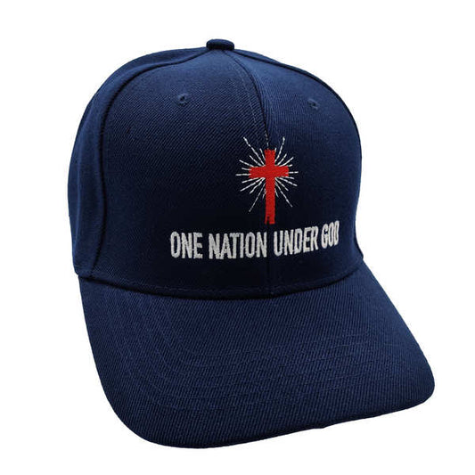 One Nation Under God Cross Cap - Navy Blue