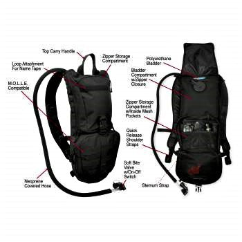 Rapid Trek Hydration Pack - Black