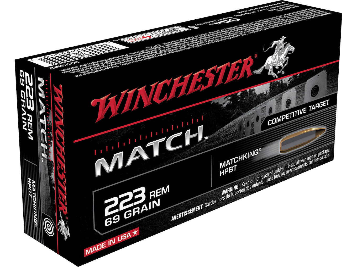 223 Rem 69 Grain Matchking Hollow Point BT Winchester - 20