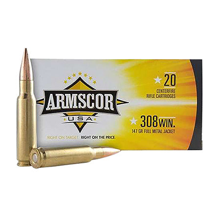 Armscor FAC3081N USA Competition 308 Win 147 gr Full Metal Jacket (FMJ) 20 Per Box/ 10 Cs