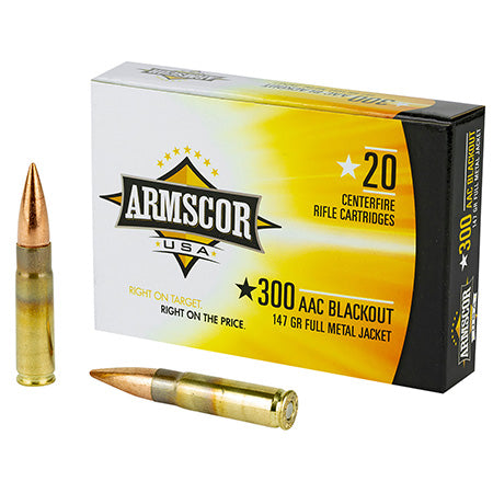 Armscor FAC300AAC1N USA Competition 300 Blackout 147 gr Full Metal Jacket (FMJ) 20 Per Box/ 10 Cs