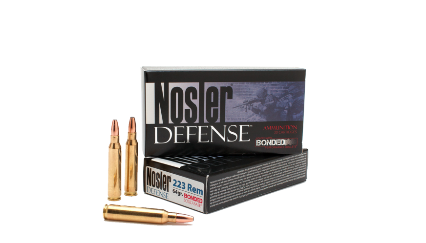 223 Rem 64 Grain Nosler Bonded Solid Base Norma MLE Service Ammo - 200 Round Plastic Can