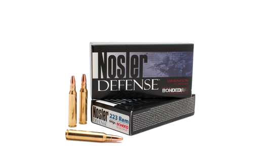 223 Rem 64 Grain Nosler Bonded Solid Base Norma MLE Service Ammo - 200 Round Plastic Can