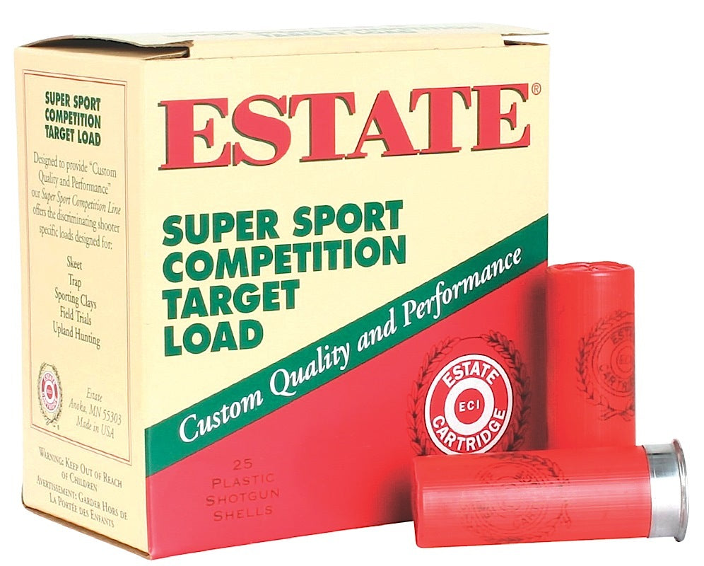 Estate Cartridge SS12L18 Super Sport Target 12 Gauge 2.75" 1 oz 8 Shot 25 Per Box/ 10 Cs