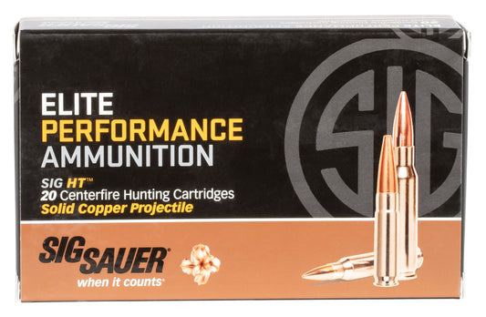 Sig Sauer E3WMH120 Elite Copper Hunting 300 Win Mag 165 gr 3110 fps Copper Solid 20 Bx/10 Cs