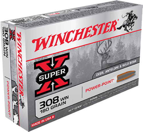 Winchester Ammo X3086 Power-Point 308 Win 180 gr Power-Point (PP) 20 Per Box/ 10 Cs